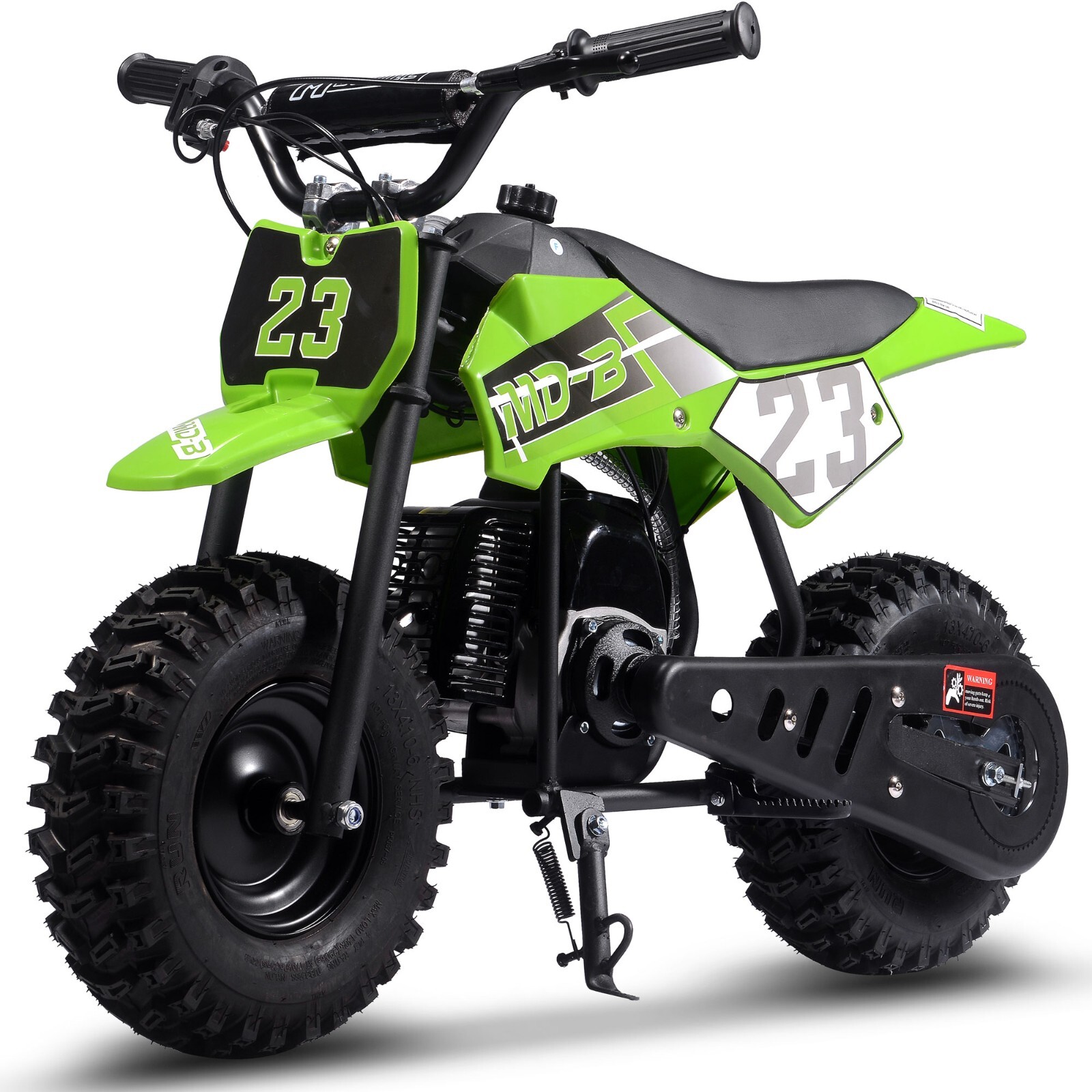 MotoTec Big Supermoto 50cc 2-Stroke Kids Dirt Bike  - GREEN