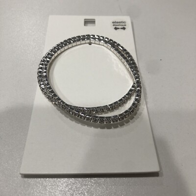Beeline Fashion Jewelry Silver Gem 2-Bracelet Set