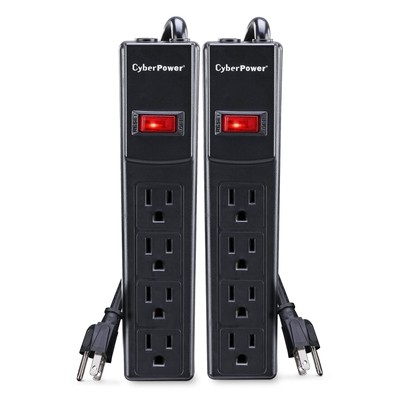 CSB404MP2 Essential Surge Protector, 450J/125V, 4 Outlets, 4ft Power Cord, Bl...