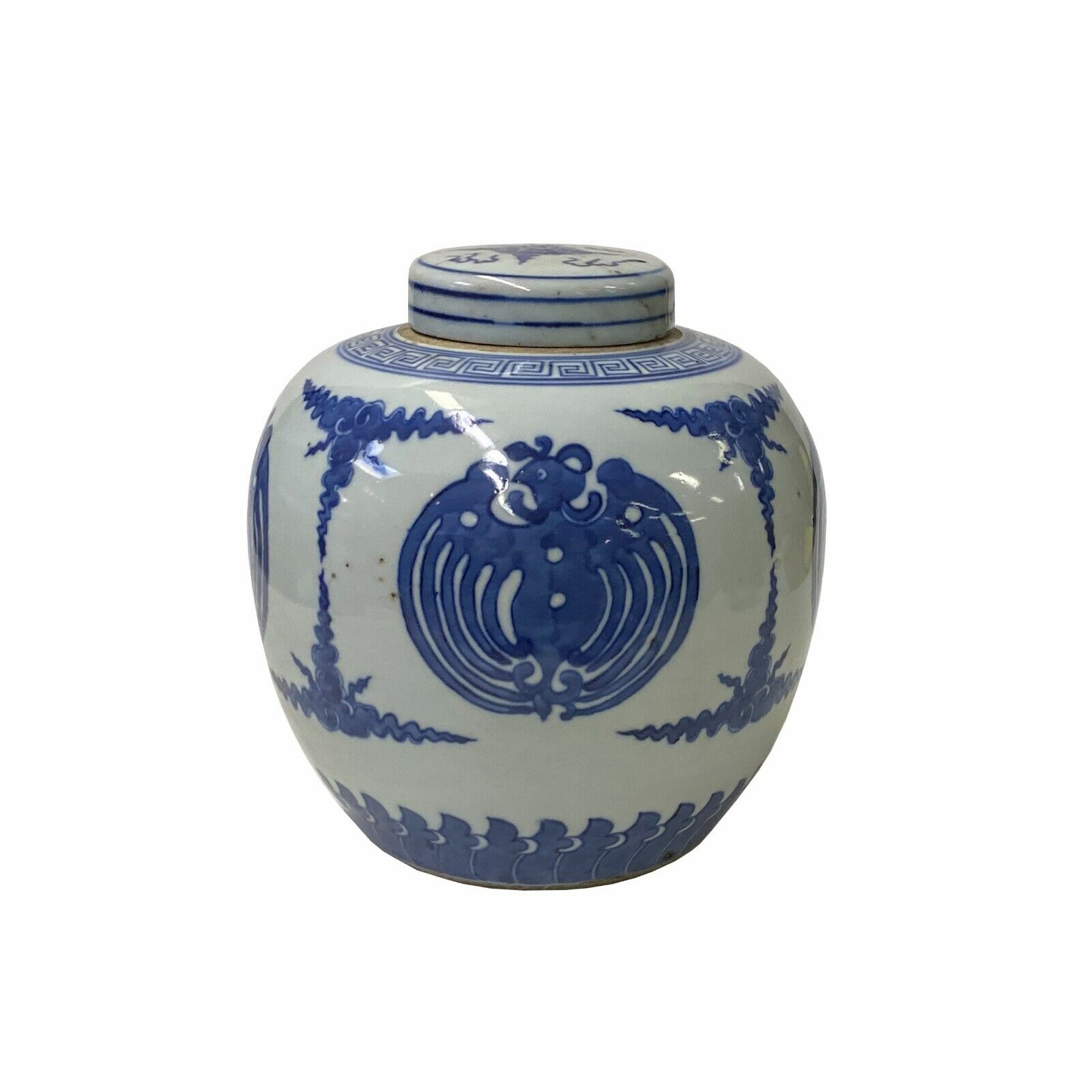 Hand-paint Artistic Phoenix Graphic Blue White Porcelain Ginger Jar ws1728S Hand-paint Artistic Phoenix Graphic Blue White Porcelain Ginger Jar ws1728S