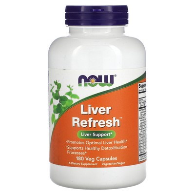 Now Foods Liver Refresh 180 растительных капсул с гарантией качества GMP