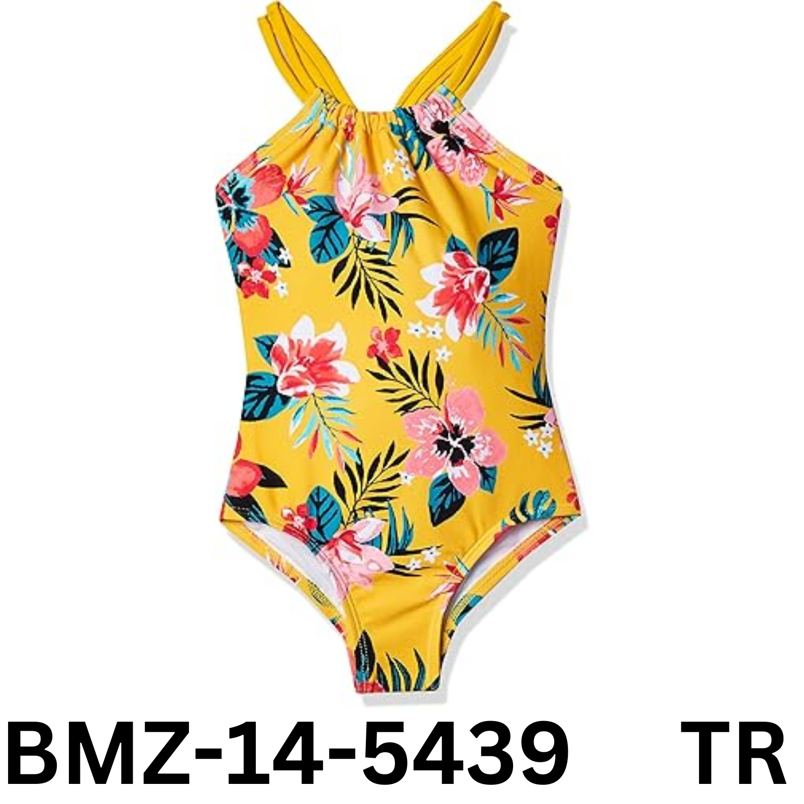 Kanu Surf Girls' Jasmine Beach Sport Halter One Piece Swimsuit, Brooke Mango, 12