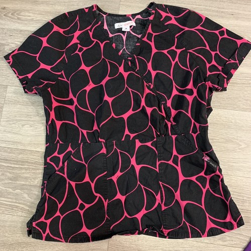 Lot Of 3 Koi womens stretch SB Scrubs size M Medium blouse work top Pants