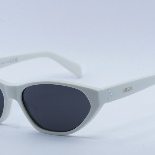 Pre-owned Celine Cl40251u 25a Shiny Ivory/smoke 57-15-140 Sunglasses Authentic In Gray