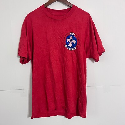 Vintage 90s Fruit Of The Loom Mens T-Shirt Size XL Red Bsa 95 Sparta New Jersey