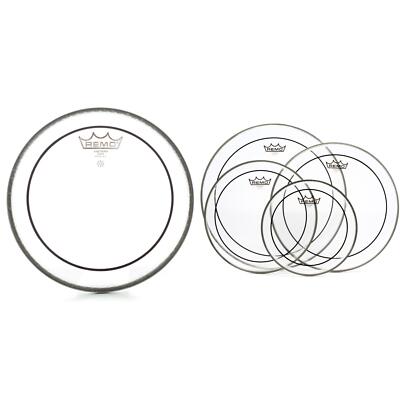 Remo Pinstripe Clear 5-piece Tom Drumhead Bundle
