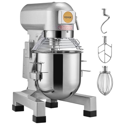 VEVOR Commercial Food Mixer 30QT 3-Speed Stand Dough Mixer 1100W w/ Timer
