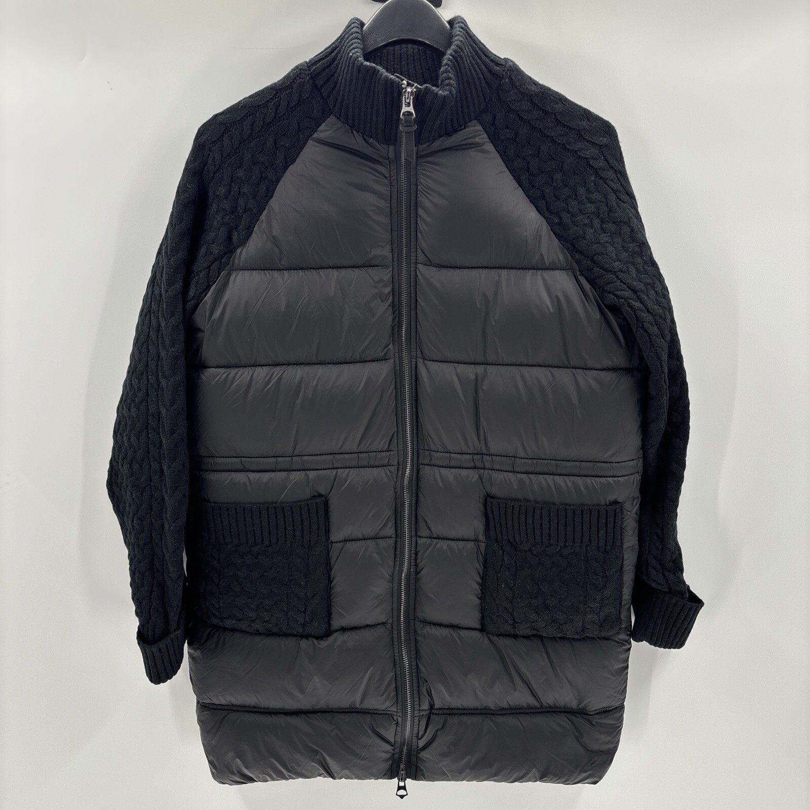 NWOT Rachel Zoe Women's Full Zip Puffer Jacket w/Knit