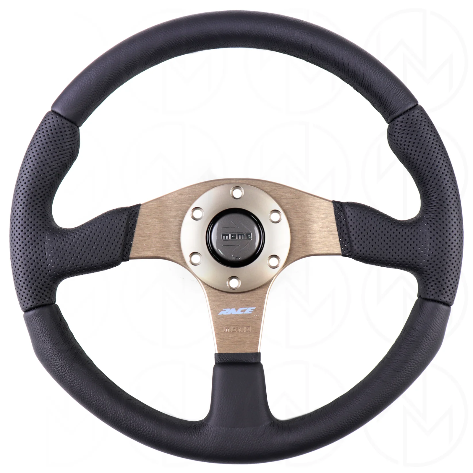 MOMO race 35π Momo Race Steering Wheel 350 mm - Black Leather/Anth Spokes