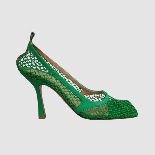 靴 OHGA Green check pumps AREA Dagger Pumps (B06790-MTE350-MINT-GREEN)