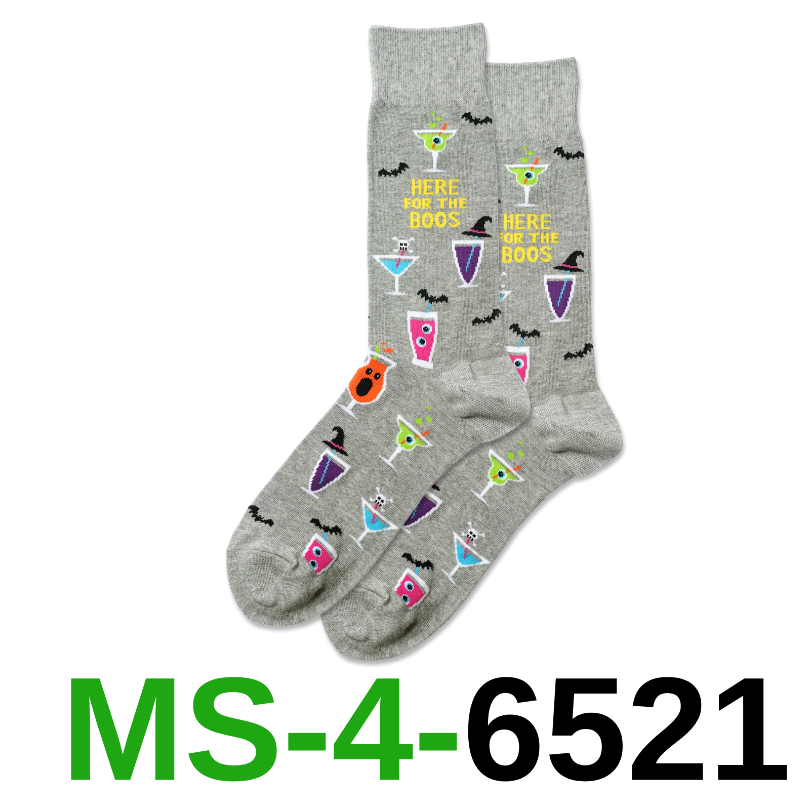 Hotsox Women's Here For The Boos Socks 1 Pair, Grey Heather, Women's,  9-11