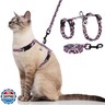 PAWCHIE Cat Harness and Leash Set, Cats Escape Proof-Adjustable Kitten Harness Lightweight Soft Outdoor Walking Travel Pet Safe Harness, Puppy Harness for Girl Cats Bunny Rabbit Small Dog, Pink S