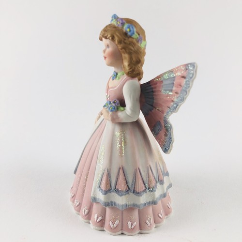 Bells by Marjorie Sarnat, Butterfly Belles Pink Butterfly  Porcelain, 5