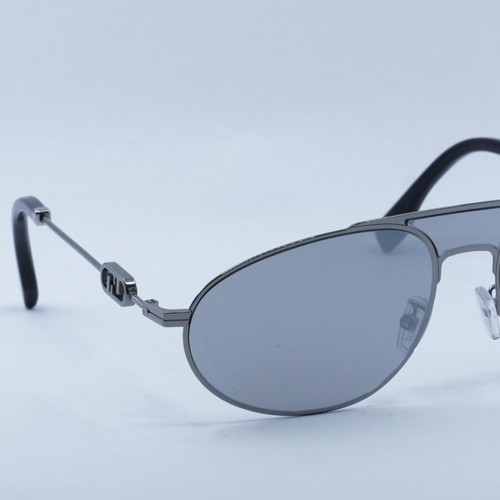 Pre-owned Fendi Fe40072u 14c Light Ruthenium/silver Mirror 57-17-140 Sunglasses Aut...