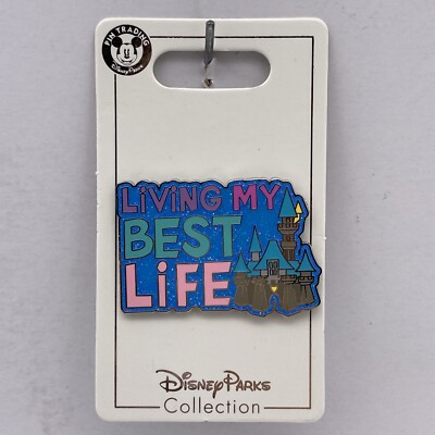 Disney Parks Pin Fantasyland Cinderella Castle ''Living My Best Life'' Trading Pin