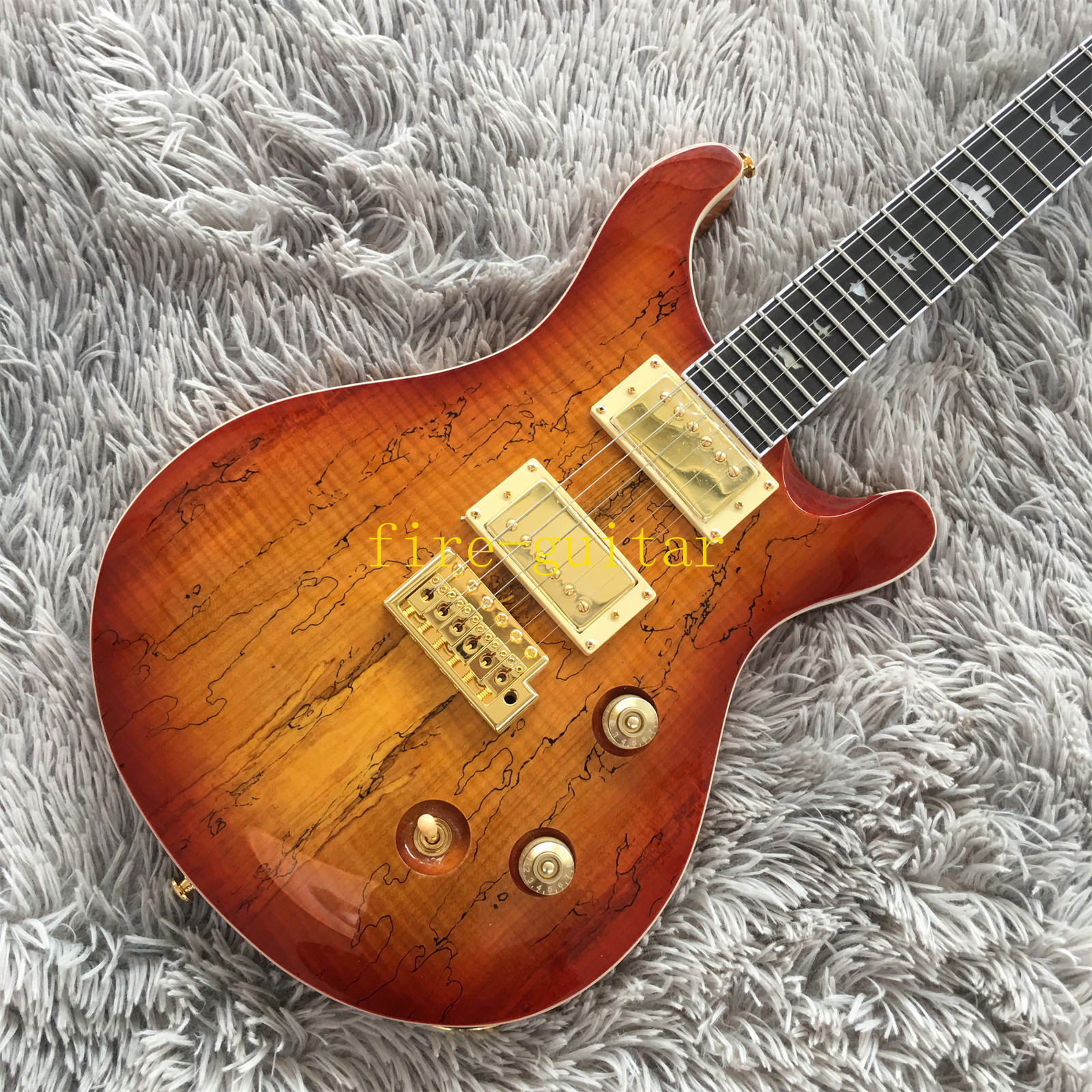 Spalted Maple Prs Se Custom 24 Electric Guitar Solid Body