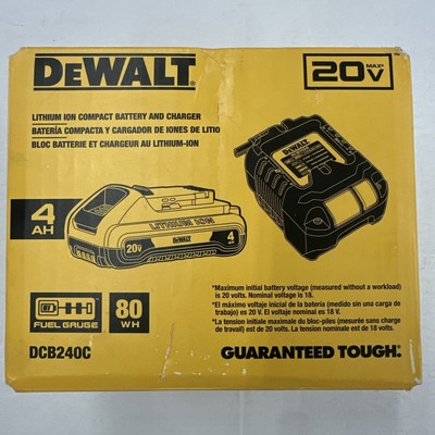 NEW - DEWALT DCB240C 4 Ah Li-Ion Battery  20v New