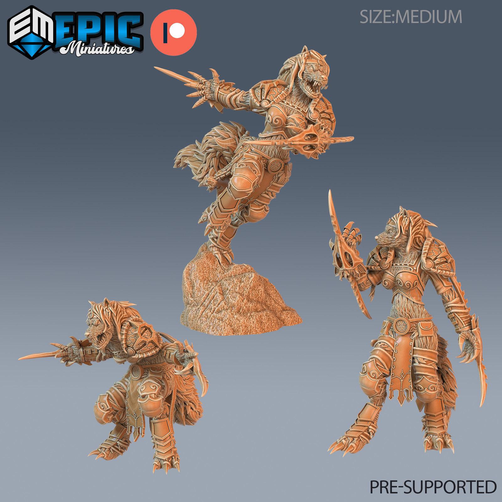 Epic Miniatures Sunrise Tavern Werewolf Adventurer Female  - 28mm scale