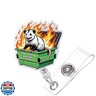 Funny Dumpster Badge Reel, Funny Possum Mental Health Retractable Badge Reel Gift for Nurse Doctor Colleagues Firefighters Social Workers