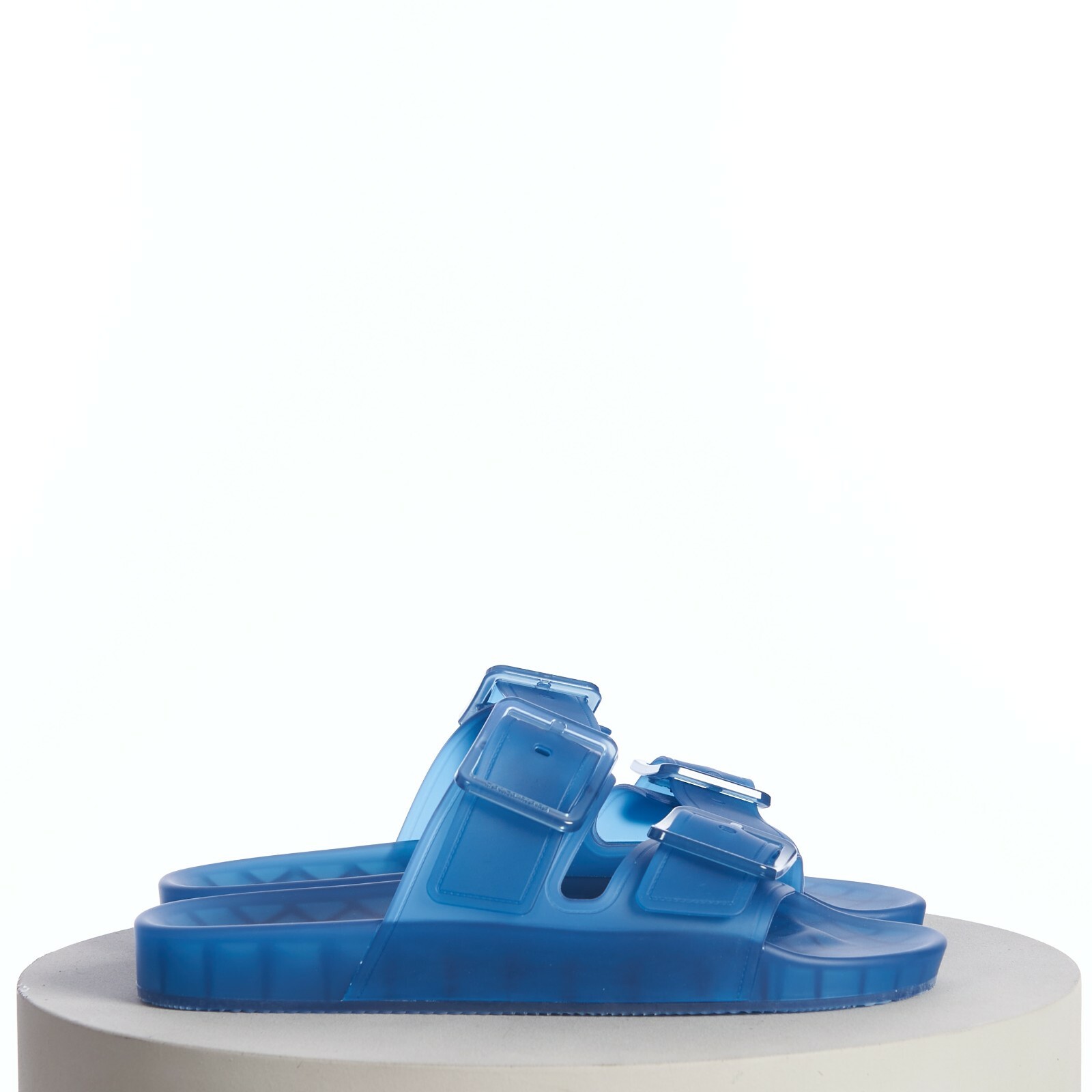 【BALENCIAGA】ミュール SLIDE BALENCIAGA Rubber Allover Logo Womens Pool Wedge Slide