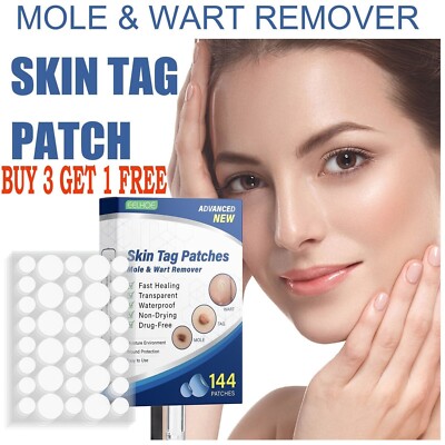 144pcs Skin Tag Remover Patches Quick Effective Mole Wart Removal Pad Sticker US