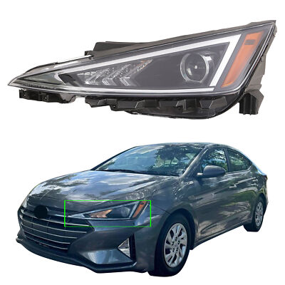 For 2019 2020 Hyundai Elantra Projector Headlight Assembly Driver Left Halogen