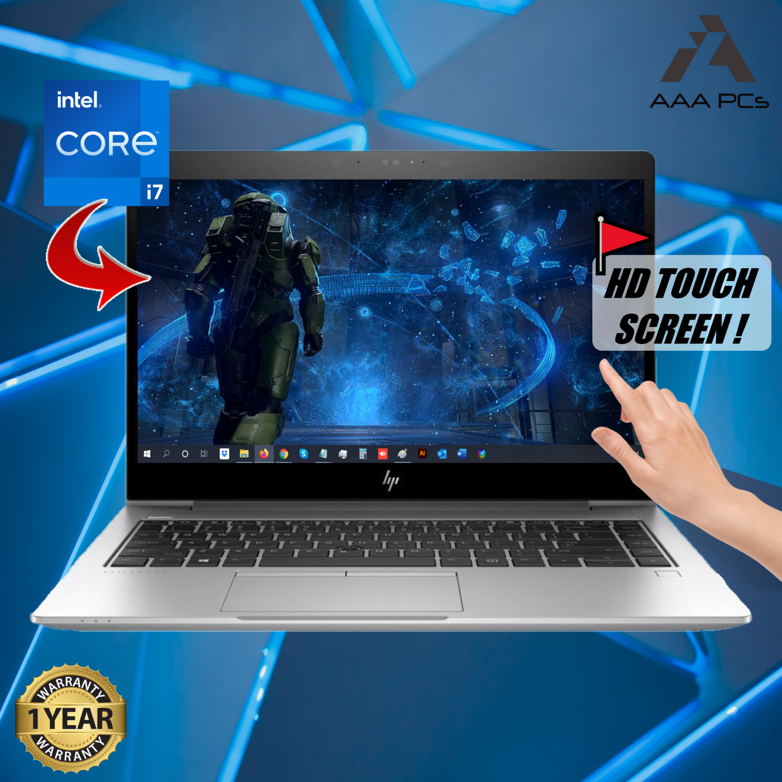 HP EliteBook 840 G5 Touchscreen Intel i7 4.20GHz Win11 Pro 16GB