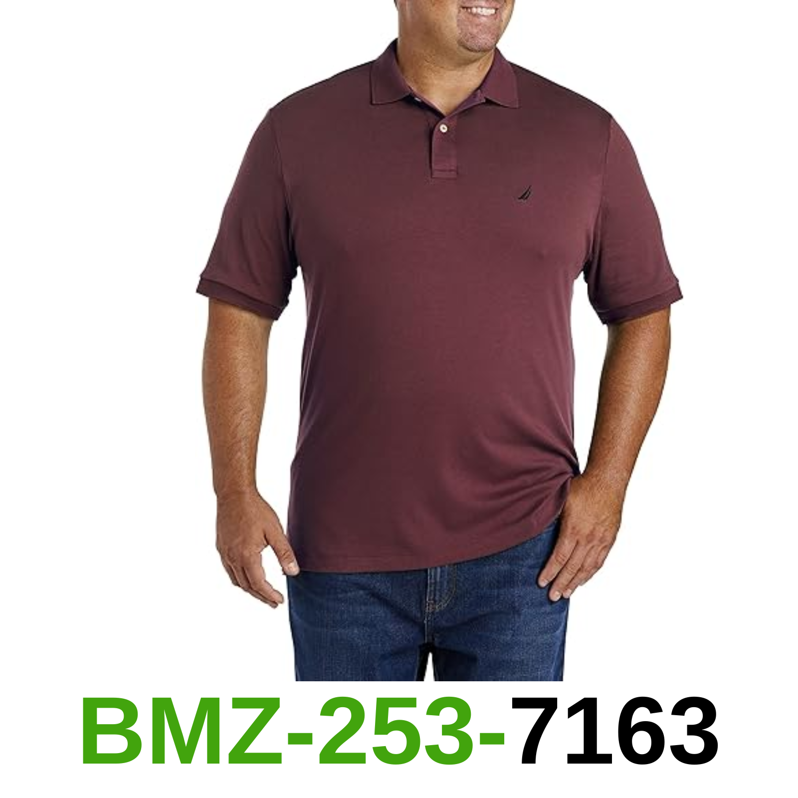 Nautica Men's Classic Fit Short Sleeve Solid Soft Cotton Polo Shirt, 5XL