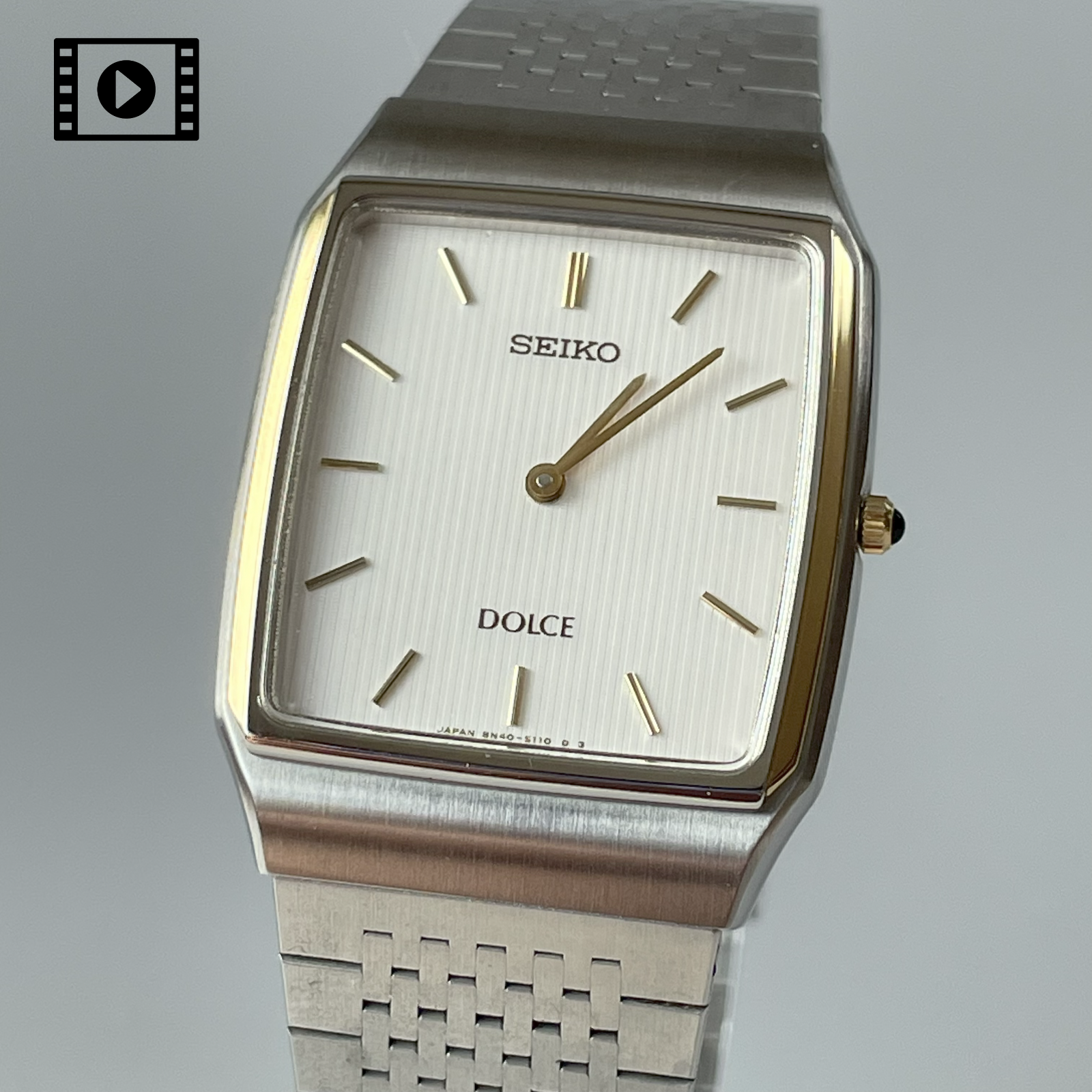 A-8 希少 稼働品　SEIKO DOLCE スクエア型 80年代ヴィンテージ A-8 希少 稼働品 SEIKO DOLCE スクエア型 80年代ヴィンテージ