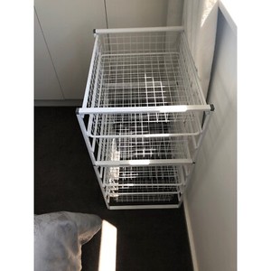 Flexi Storage White 8 Runner Kit With Baskets Wardrobes