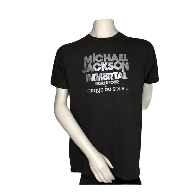 Michael Jackson The Immortal World Tour By Cirque Du Soleil Grey Tshirt Sz XL