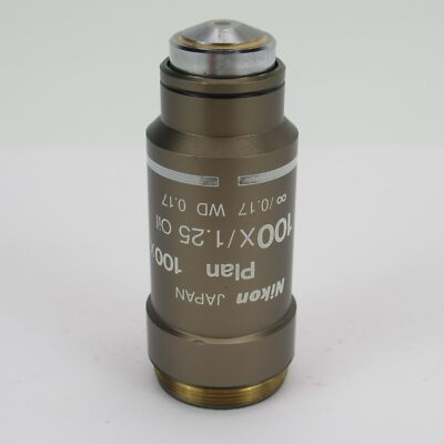 NIKON PLAN 100X/1.25 WD 0.17 OIL CFI ECLIPSE MICROSCOPE OBJECTIVE LENS