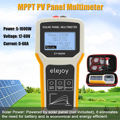 EY1600W LCD 1600W 60A MPPT Solar Panel Tester Photovoltaic Panel Multimeter Z2T6