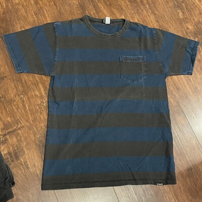 Schott NYC Heavyweight Pocket T-Shirt Made In USA Large Blue And Black