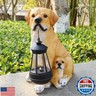 Garden Dog Statues Outdoor Decor, Solar Lights Outdoor Labrador Figurine Solar Dog Ornaments for Patio, Lawn, Yard Art Decoration, Housewarming Garden Gift