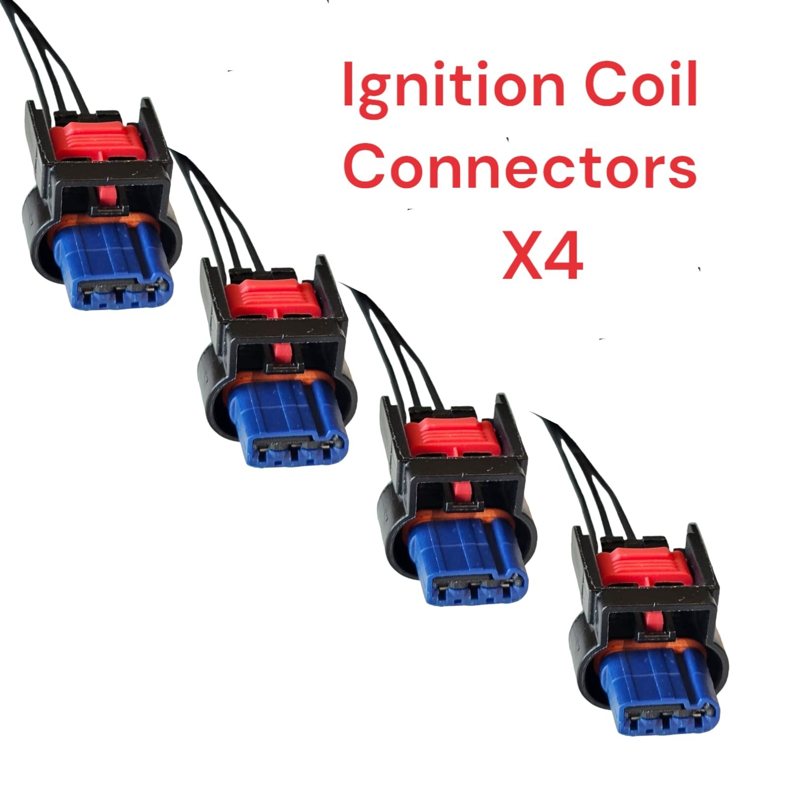 4 x Ignition Coil Connector Fits Ford Jaguar Land Rover Lincoln 2012-2021 4Cyl