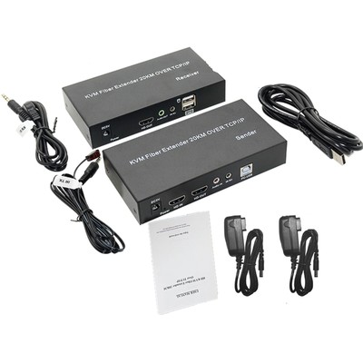 HDMI KVM Fiber Extender over SC Fiber Optical Cable to 20Km HDMI KVM Extender