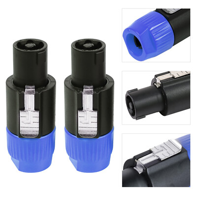 6pcs Speakon Audio Cable Connector 4 Pole Male Plug Compatible NL4FC NL4FX NL2FC