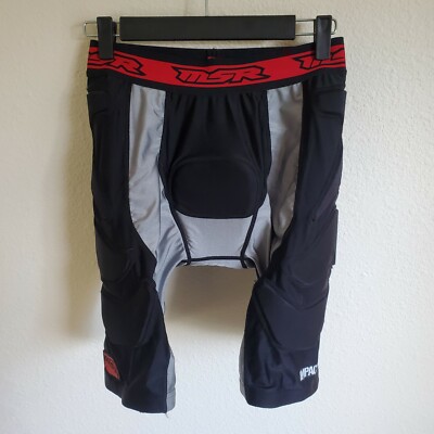 MSR Impact Pro Men's MTB MX Downhill Cycling Shorts Black/Grey/Red - XLarge XLG