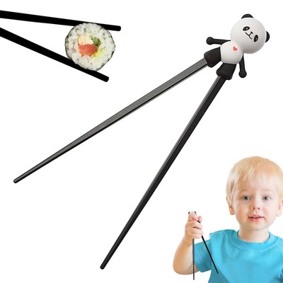 1 Pairs Kids Children Cartoon Panda Learning Beginners Training Chopsticks