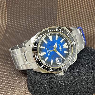 Pre-owned Seiko Prospex Srpe33k1 Special Edition "save The Ocean" King Samurai Blue Watch