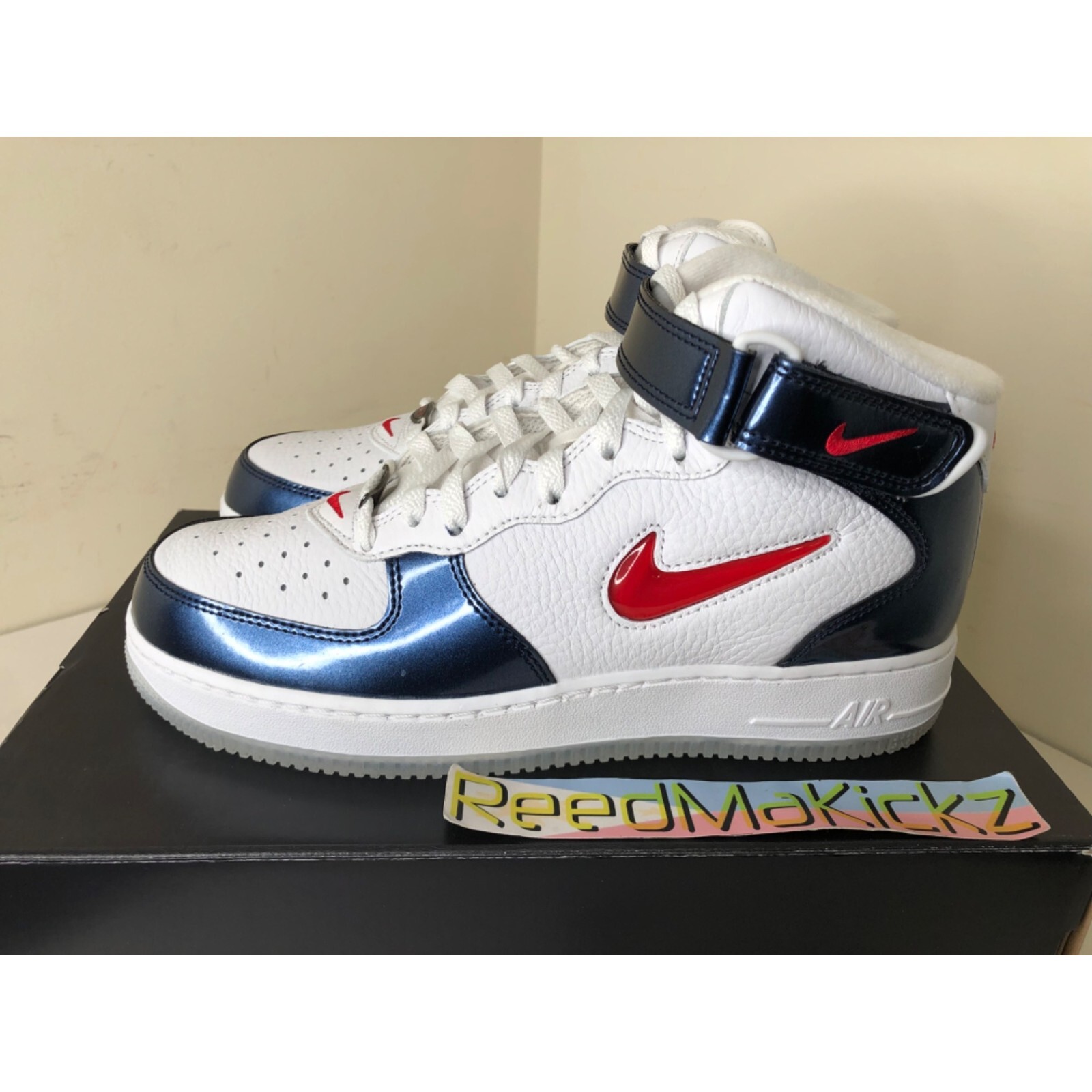 Nike Air Force 1 Mid QS Independence Day White Navy Mens Nike Air Force 1 Mid QS Independence Day White Navy Mens