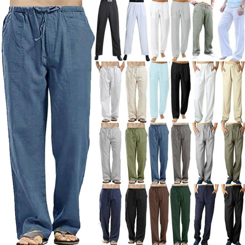 Herren Yoga Sport Lang Weites Bein Lose Baggy Kordelzug Freizeit Jogginghosen