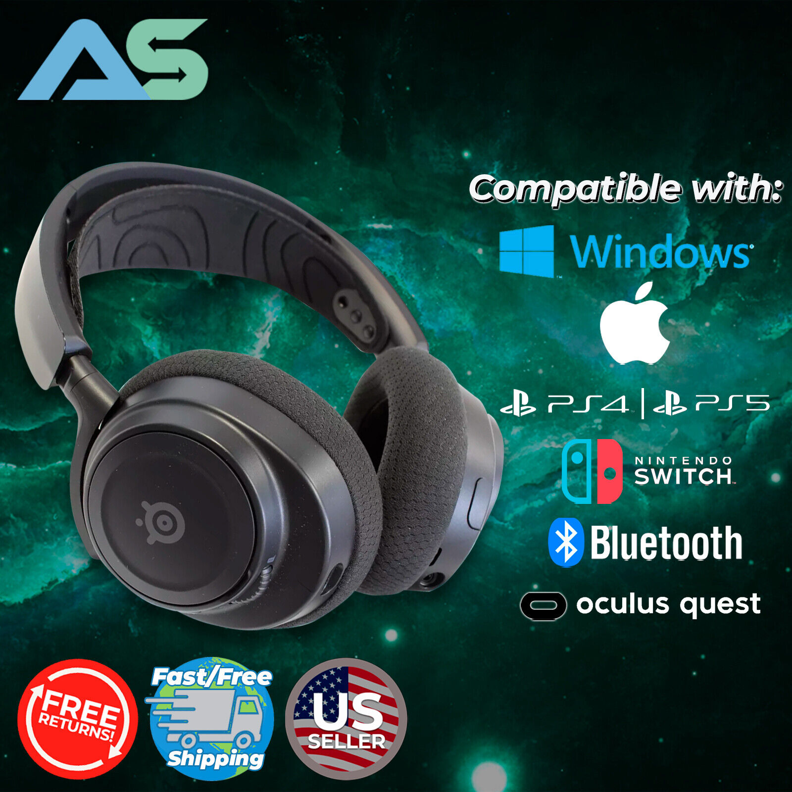 SteelSeries Arctis Nova 7 Wireless Headset For PC/ MAC/ PS4/PS5/Switch /w Dongle | eBay SteelSeries Arctis Nova 7 Wireless Headset For PC/ MAC/ PS4/PS5/Switch /w Dongle | eBay