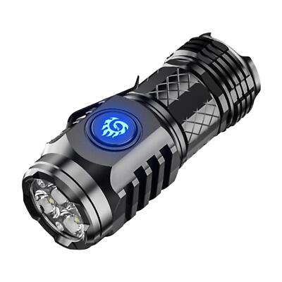 LED Flashlight Compact Pocket Flashlight Rechargeable Outdoor Torch Light