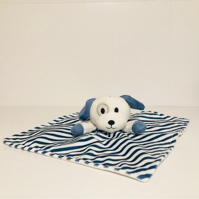 Chikitoe Dollar Store Puppy Dog Lovey Blue White Striped Baby Cuddle Toy