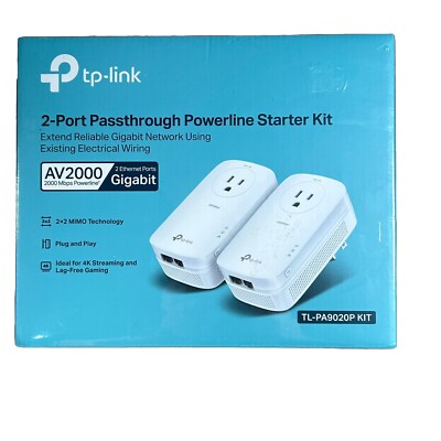 TP-Link AV200 TL-PA9020P KIT 2-Port Gigabit Passthrough Powerline Starter Kit