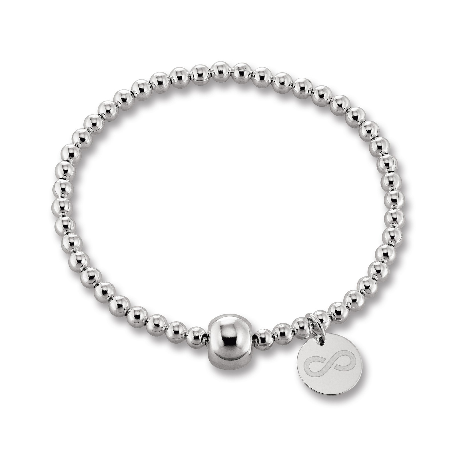 Elegantes Bedra Damen Armband: 925/- Silber mit weißen Kugeln, Modell 2143.15