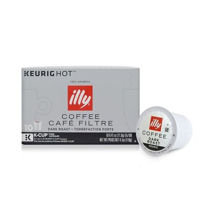 Illy Coffee Keurig K-Cups, Dark Roast, Bold Coffee K Cups - 60 Count - FRESH