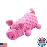 Andiker Dog Squeaky Toys, 10 in/24.5 cm Plush Dogs Toy Soft Dog Chew Toys in Pig Shape for Chewing Biting, Stuffed Puppy Toys with a 9.5 cm Squeaker and Crinkle Paper for All Breed Sizes Dogs (Pink)